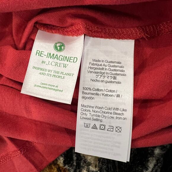 NWT J. Crew Men's Rusted Red Washed Jersey Tee - Picture 9 of 12